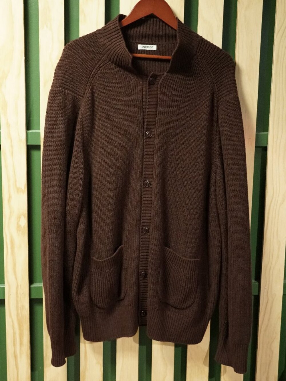 3sixteen cotton collared cardigan